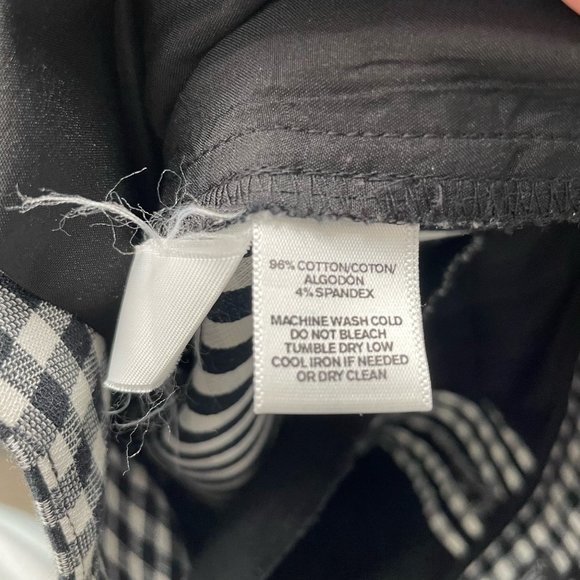 ANN TAYLOR LOFT Black/White Gingham Julie Pants sz 2 - Picture 5 of 6